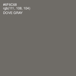 #6F6C68 - Dove Gray Color Image